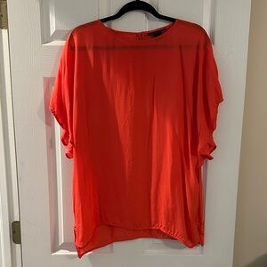 French Connection Sheer Coral  Blouse